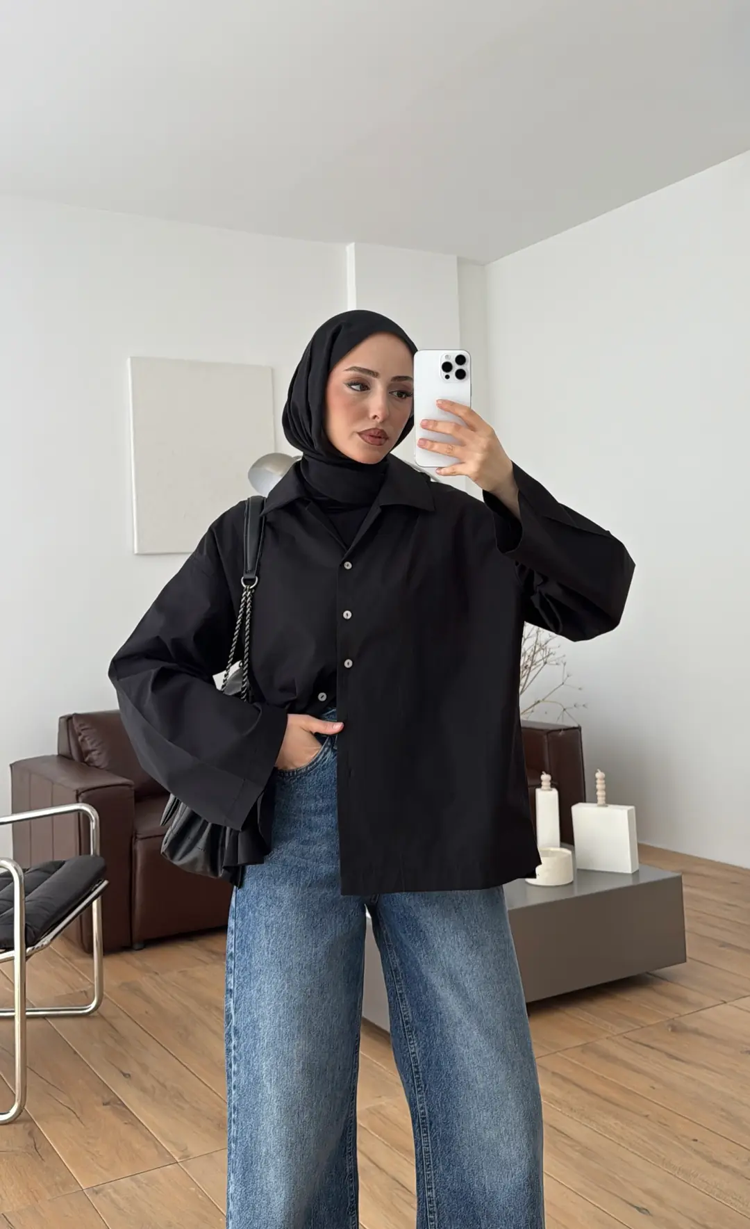 Boxfıt Gömlek Siyah - Görsel 3