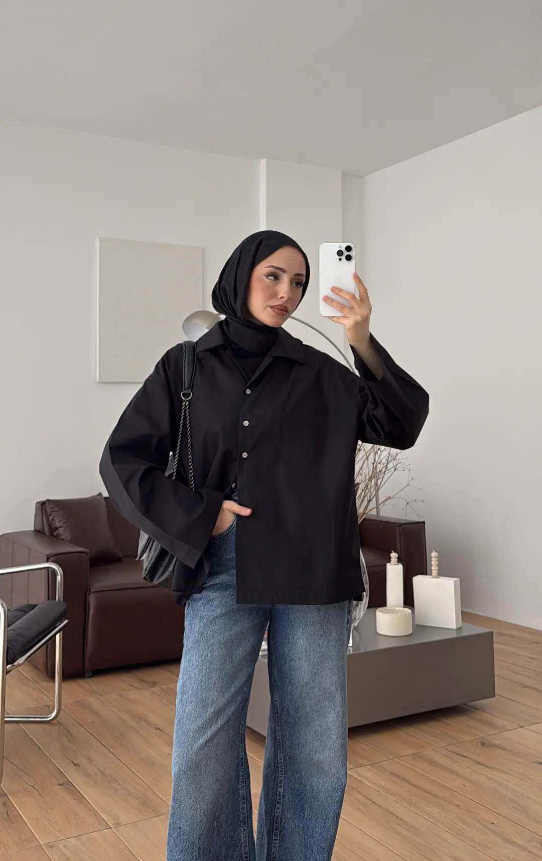 Boxfıt Gömlek Siyah - Görsel 7