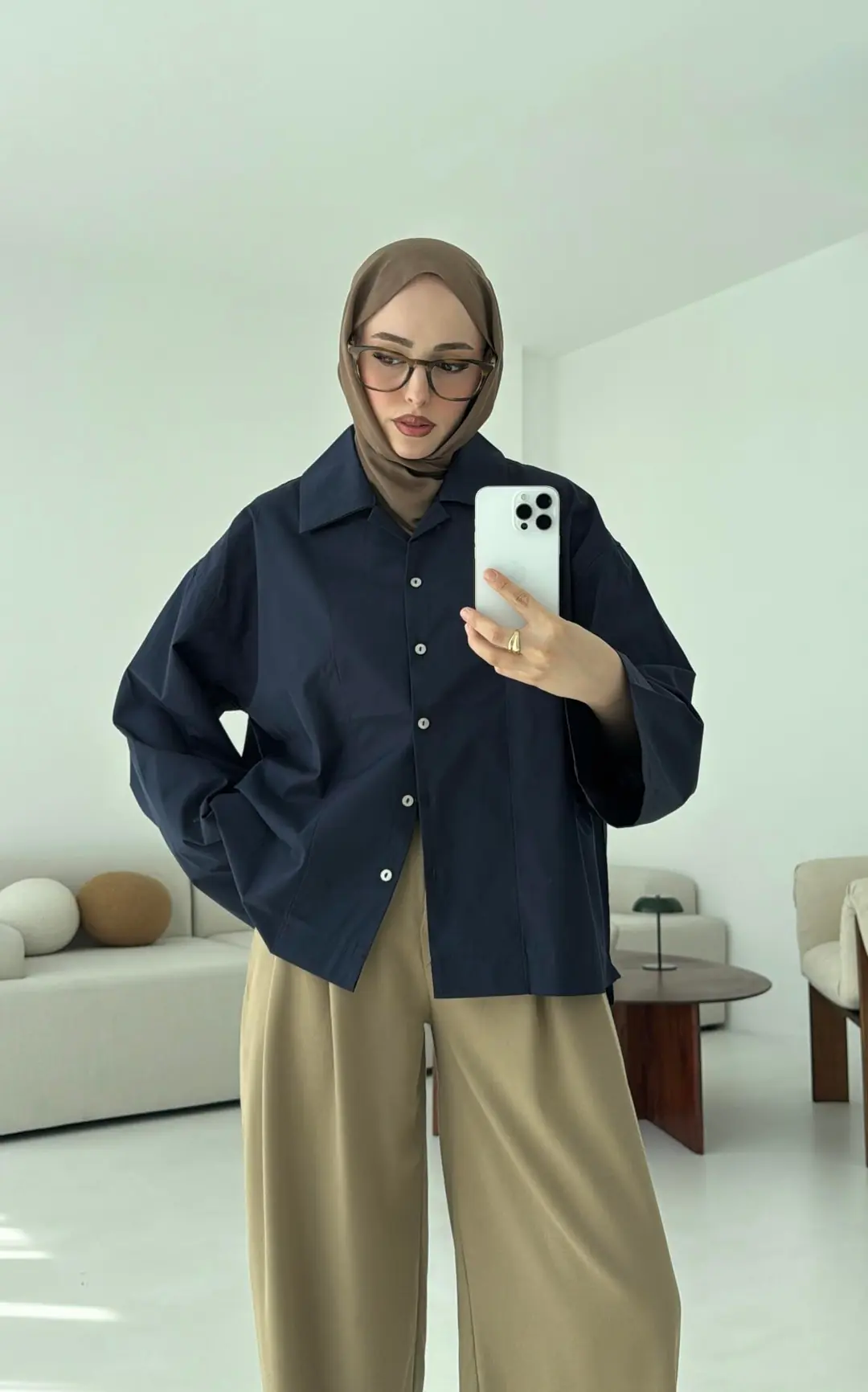 Boxfıt Lacivert Gömlek - Görsel 2