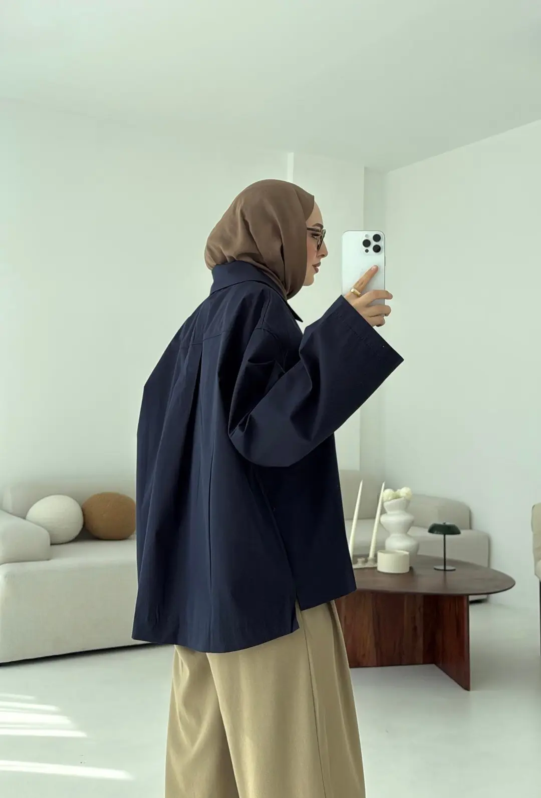 Boxfıt Lacivert Gömlek - Görsel 4