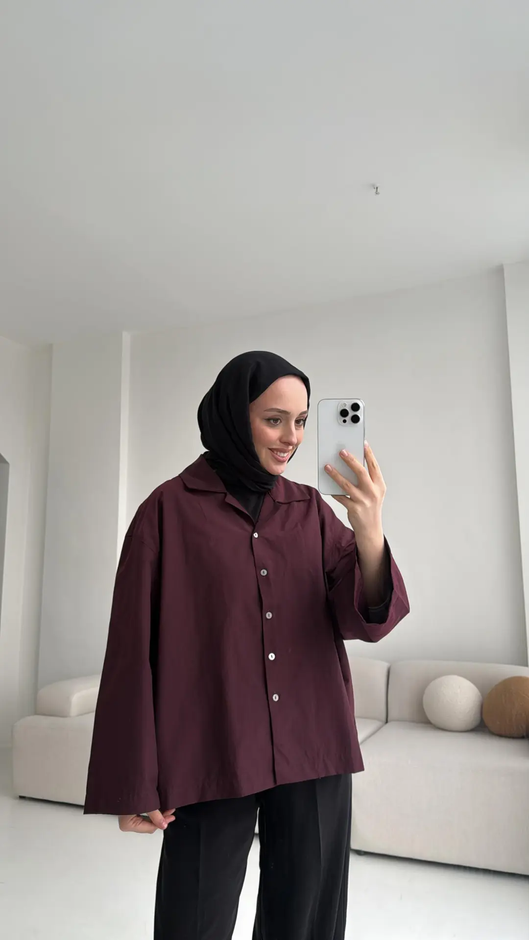 Boxfıt Mürdüm Gömlek - Görsel 4