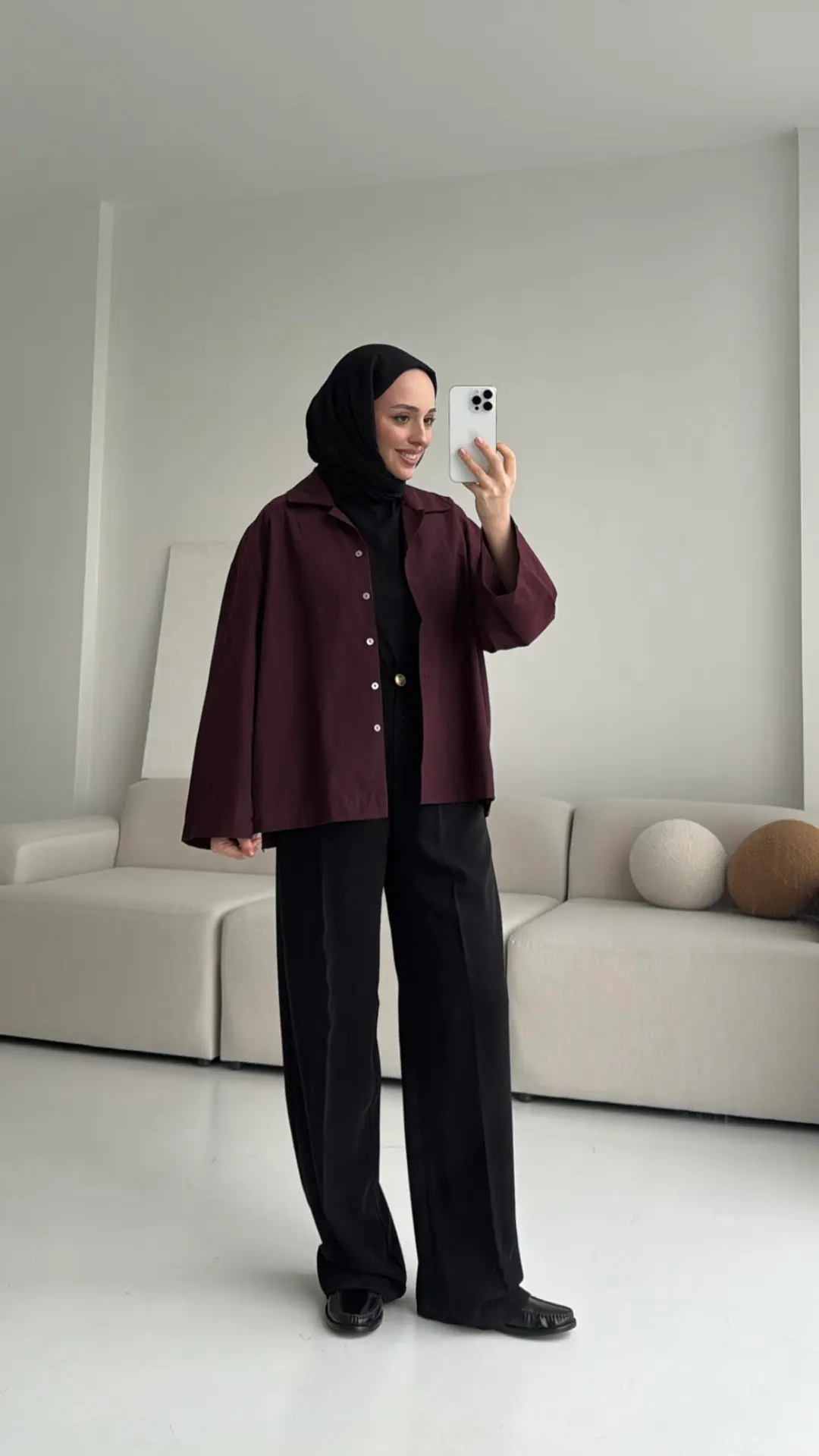 Boxfıt Mürdüm Gömlek - Görsel 5