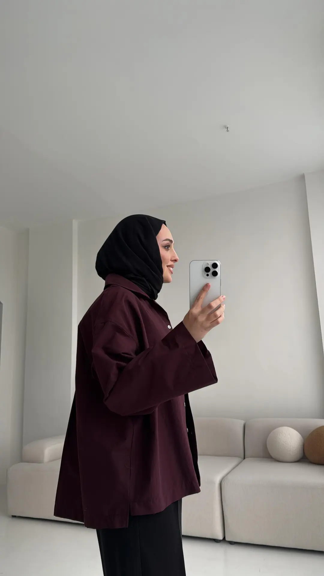 Boxfıt Mürdüm Gömlek - Görsel 7