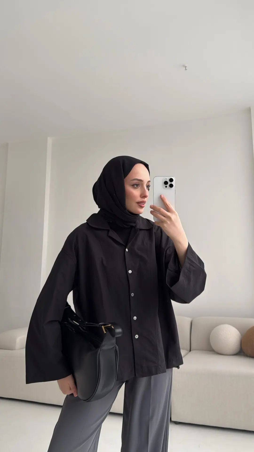 Boxfıt Siyah Gömlek - Görsel 2