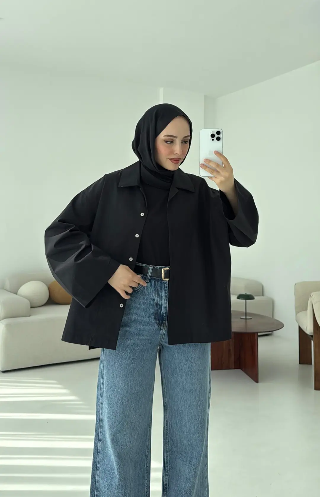 Boxfıt Siyah Gömlek - Görsel 5