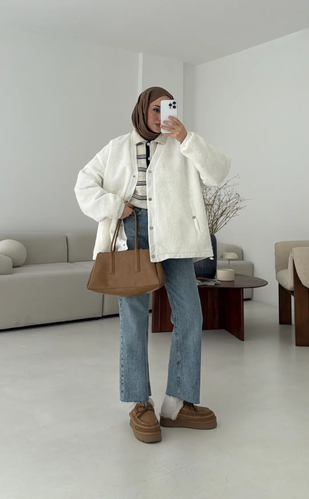 Buklet Bomber Ceket Beyaz - Görsel 6