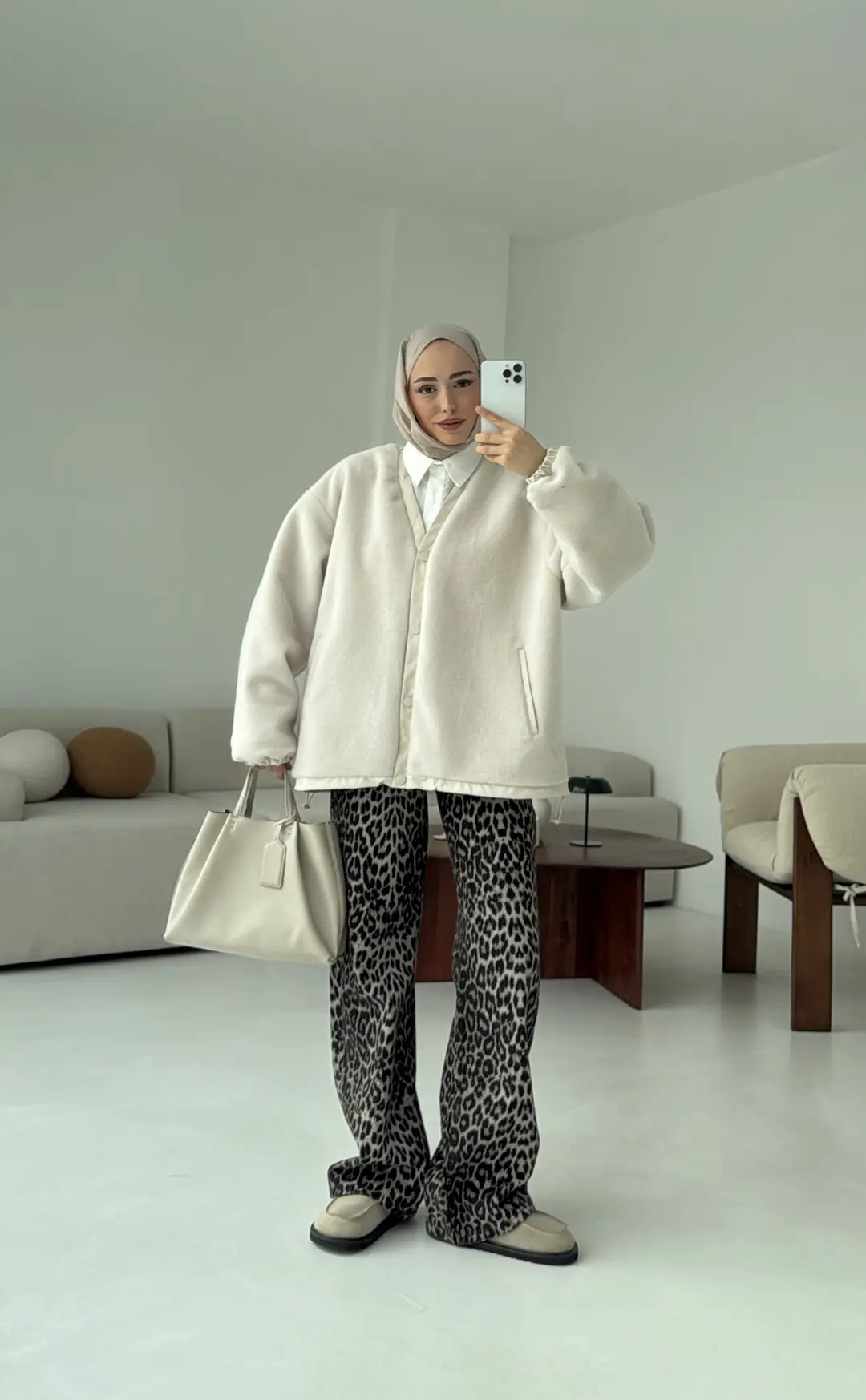 Buklet Bomber Ceket Krem - Görsel 7