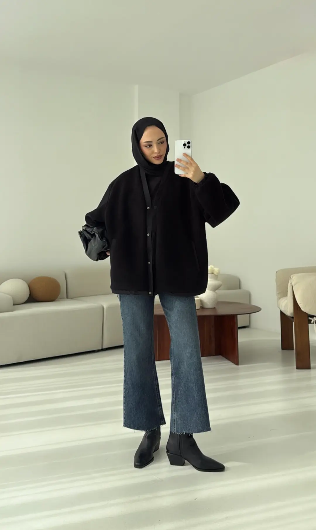 Buklet Bomber Ceket Siyah - Görsel 2