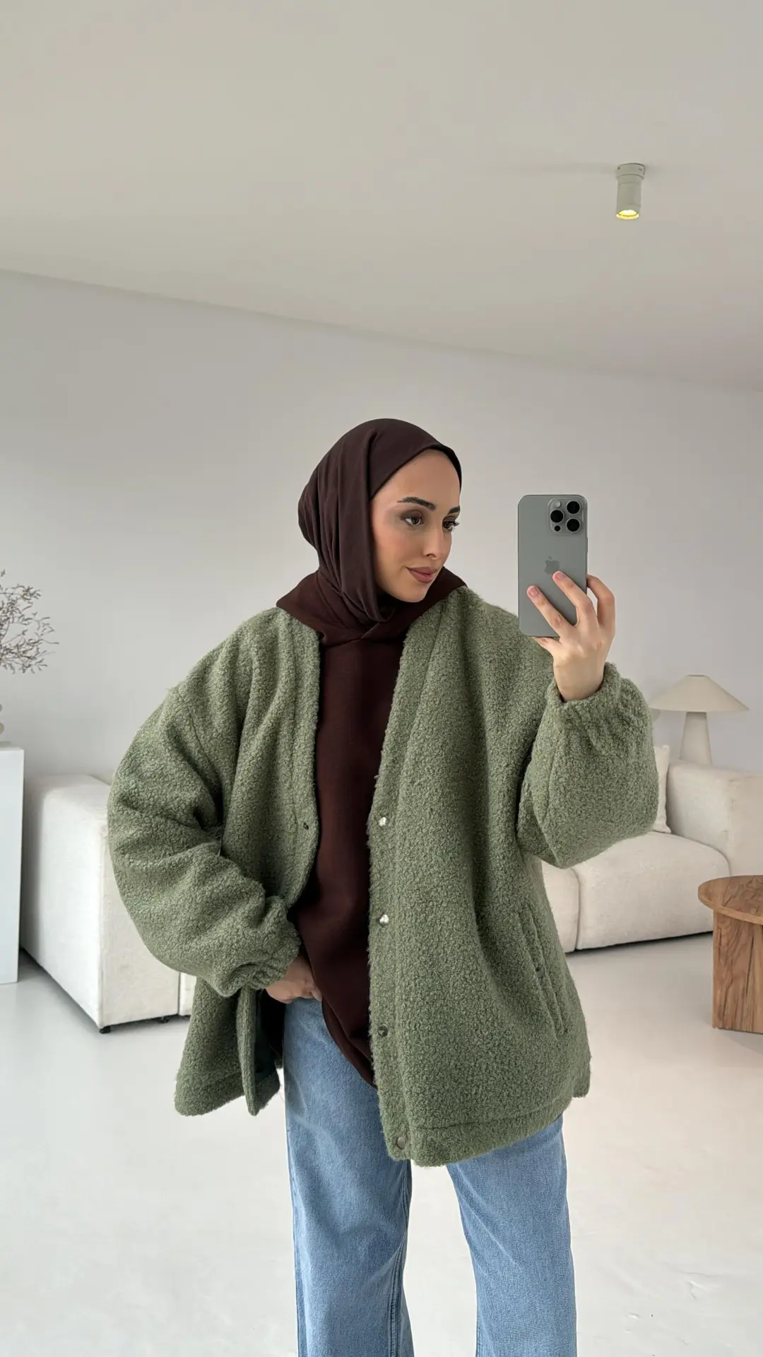 Buklet Oversize Bomber Ceket - Görsel 3