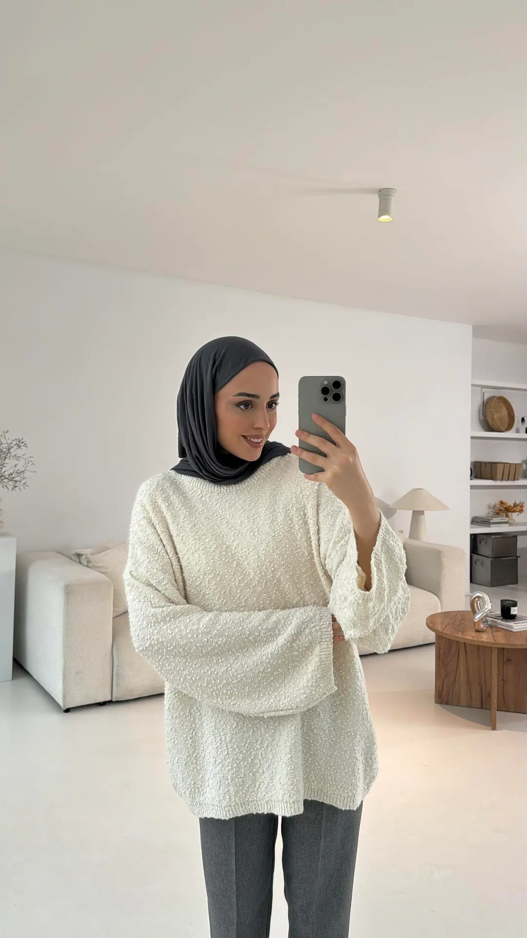 Bürümcüklü Kazak Krem - Görsel 3