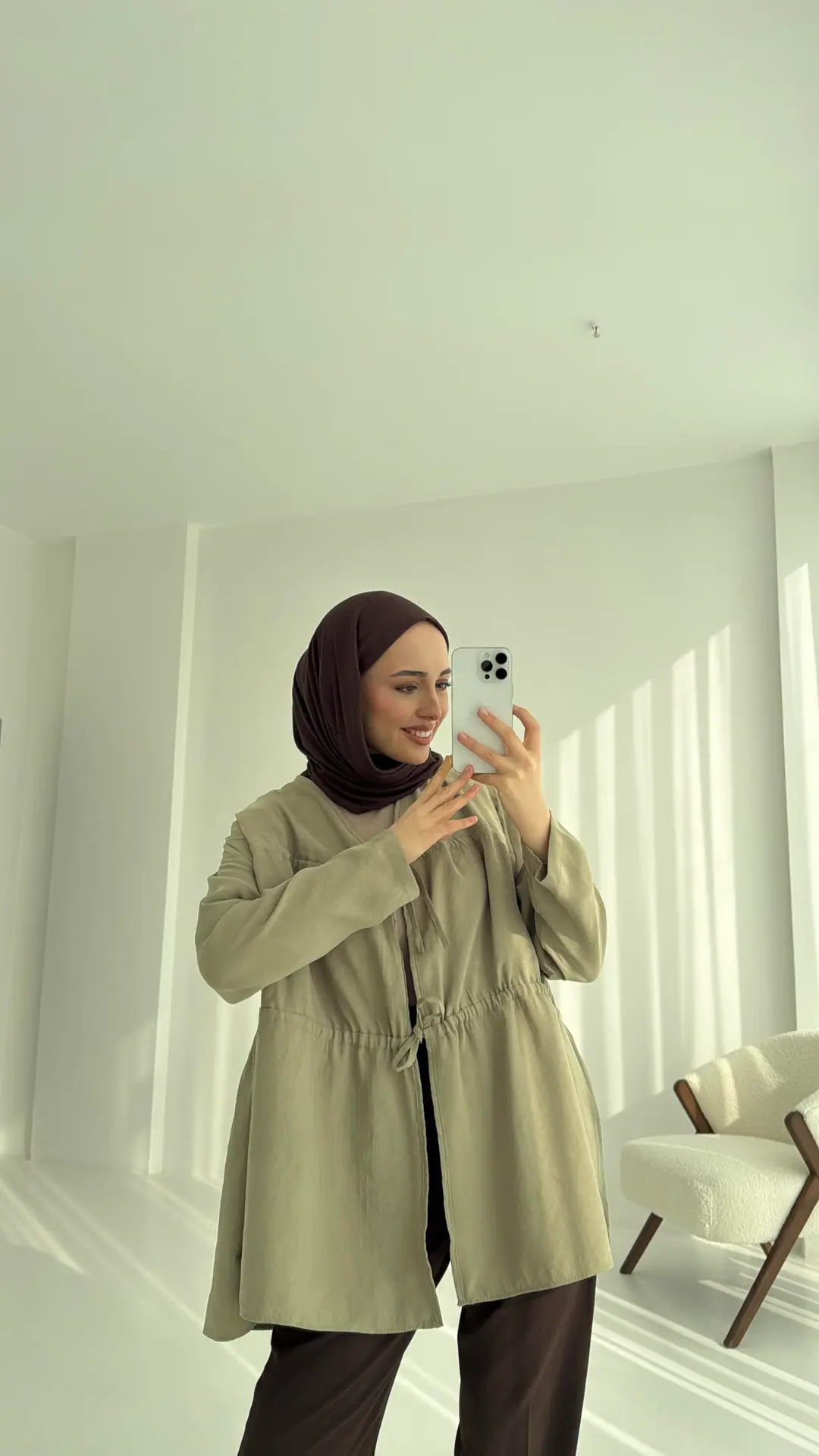 Büzgülü Gömlek Haki - Görsel 2