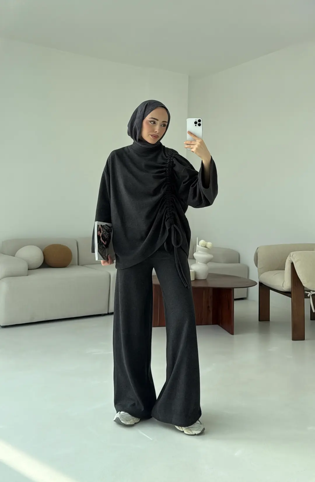 Büzgülü Takım Antrasit - Görsel 2