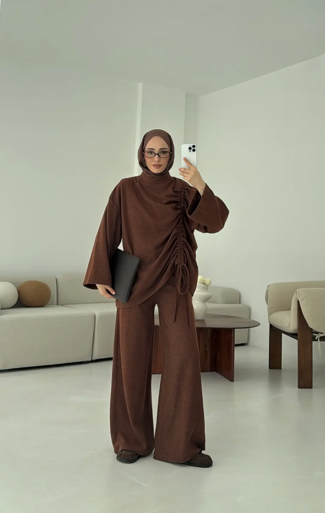 Büzgülü Takım Kahve - Görsel 3