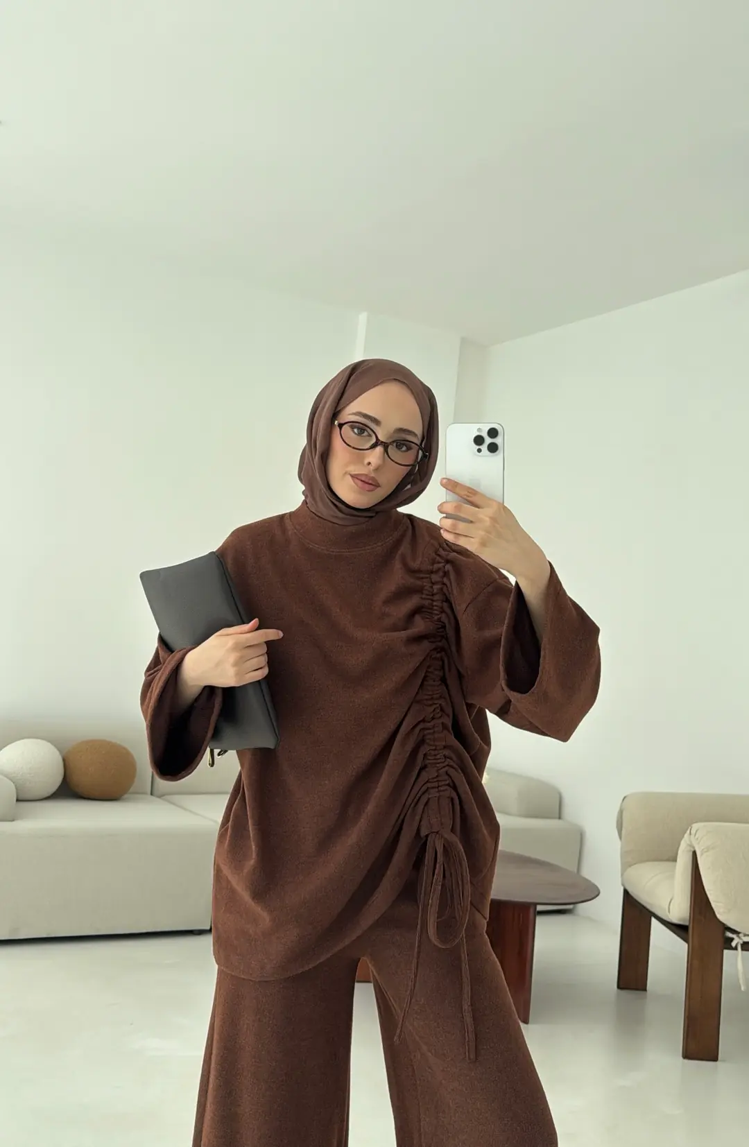 Büzgülü Takım Kahve - Görsel 4