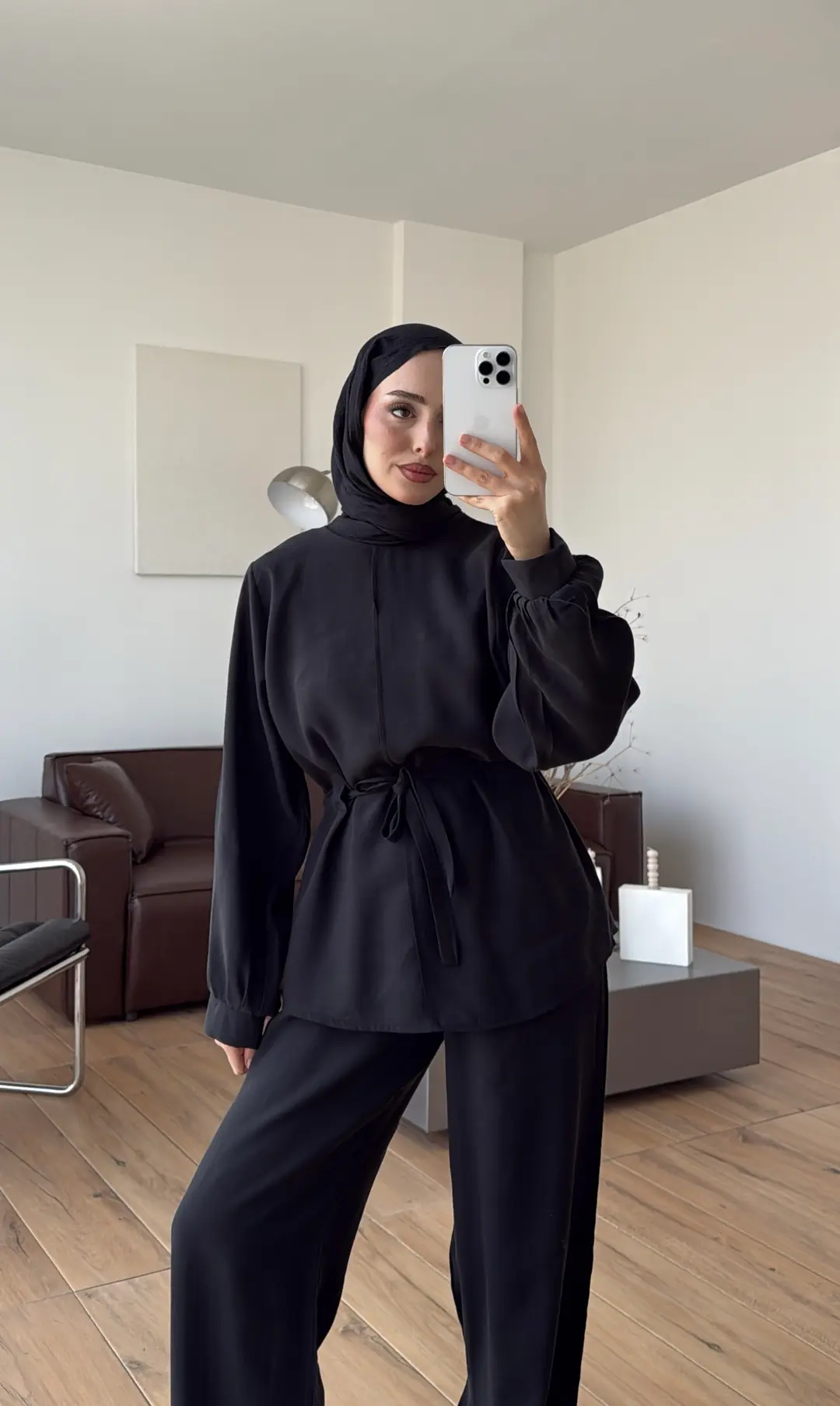 Büzgülü Takım Siyah - Görsel 2