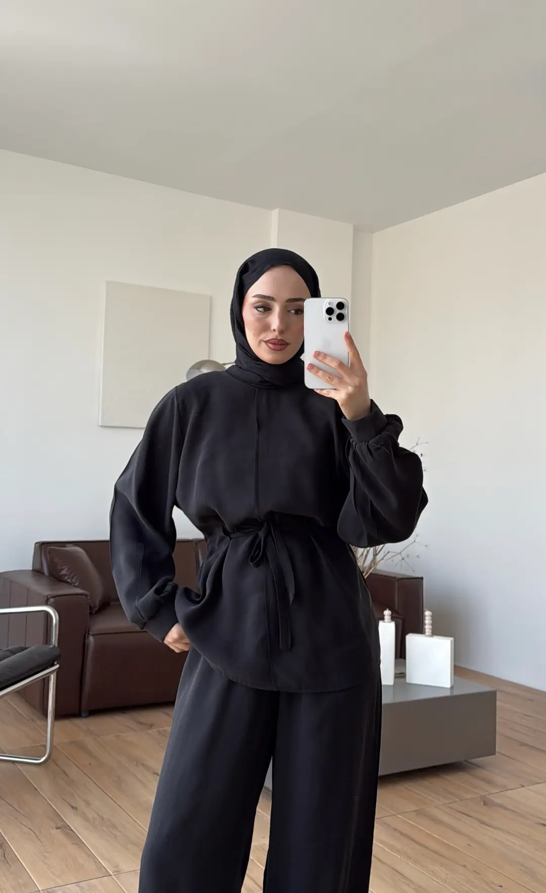 Büzgülü Takım Siyah - Görsel 6