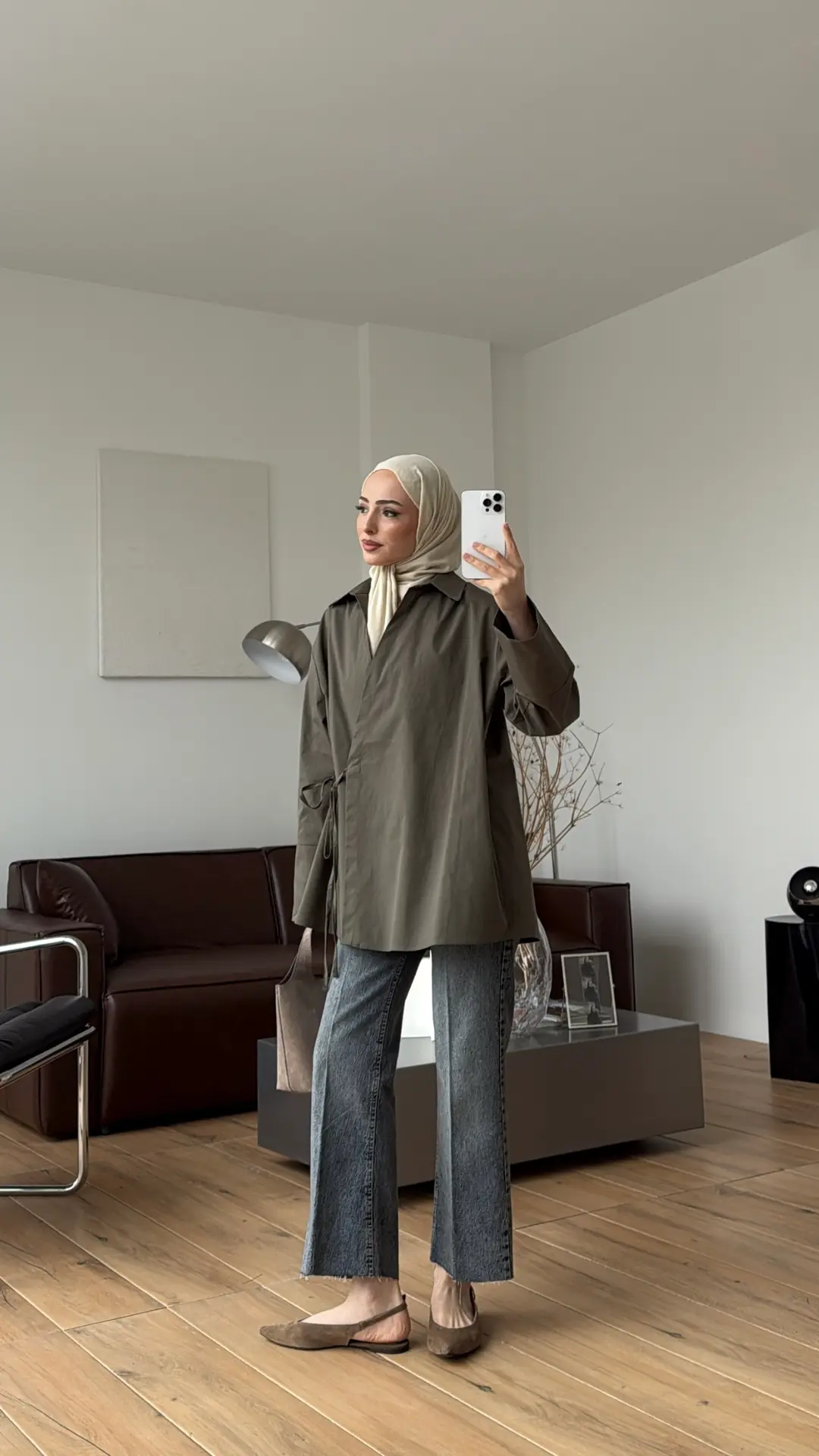 Çapraz Bağlamalı Gömlek Haki