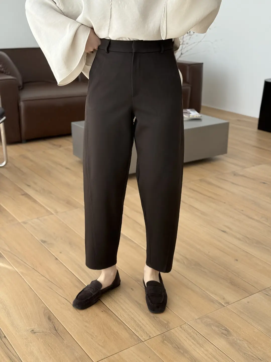 Carrot Kumaş Pantolon Kahve - Görsel 3