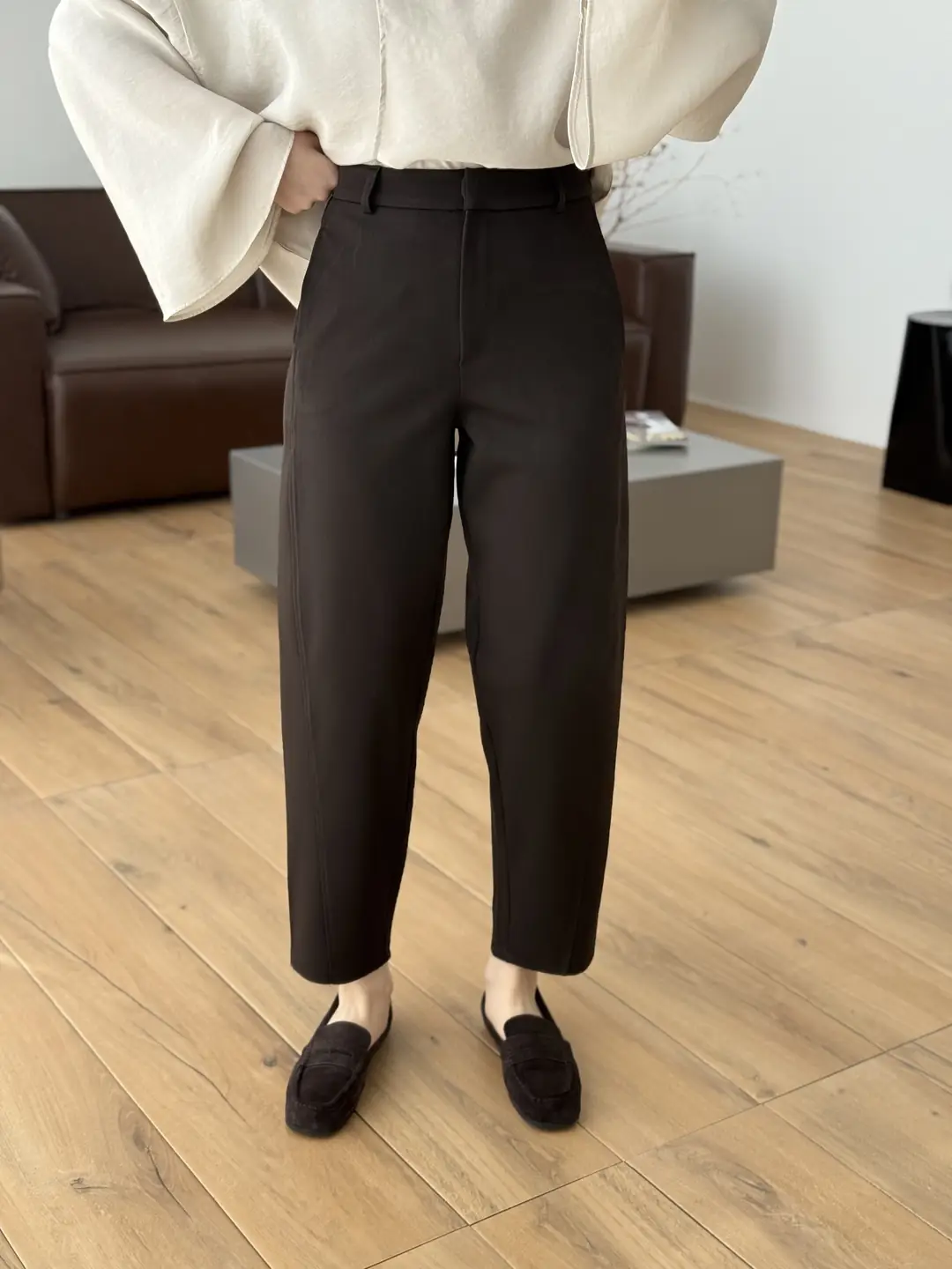 Carrot Kumaş Pantolon Kahve - Görsel 4