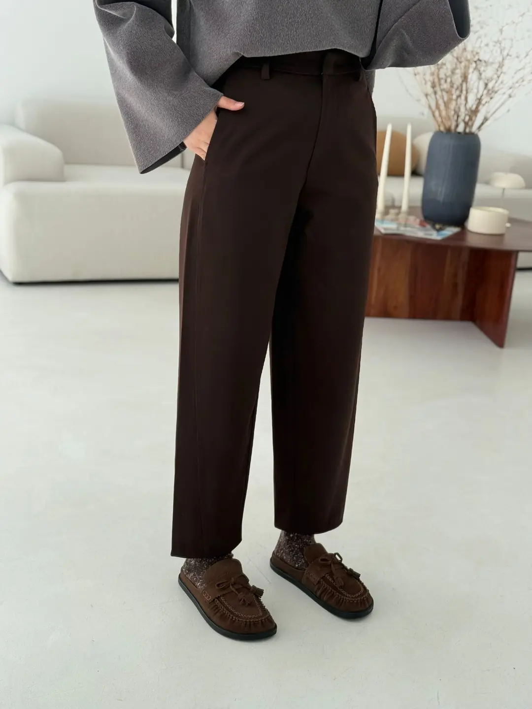 Carrot Kumaş Pantolon Kahve - Görsel 2