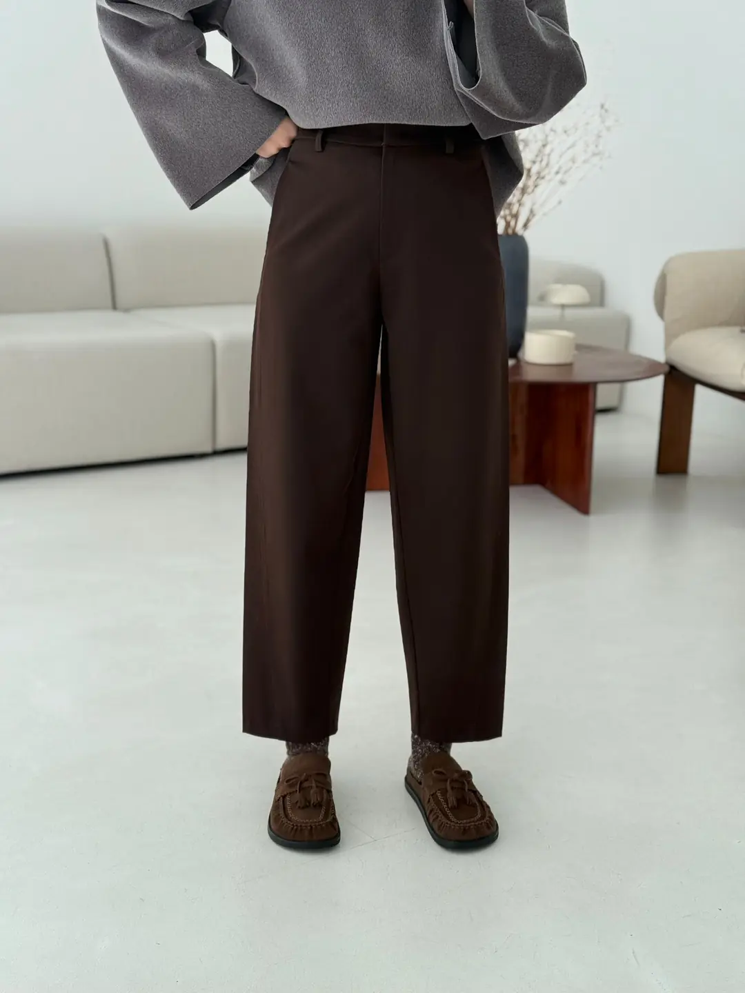 Carrot Kumaş Pantolon Kahve - Görsel 4