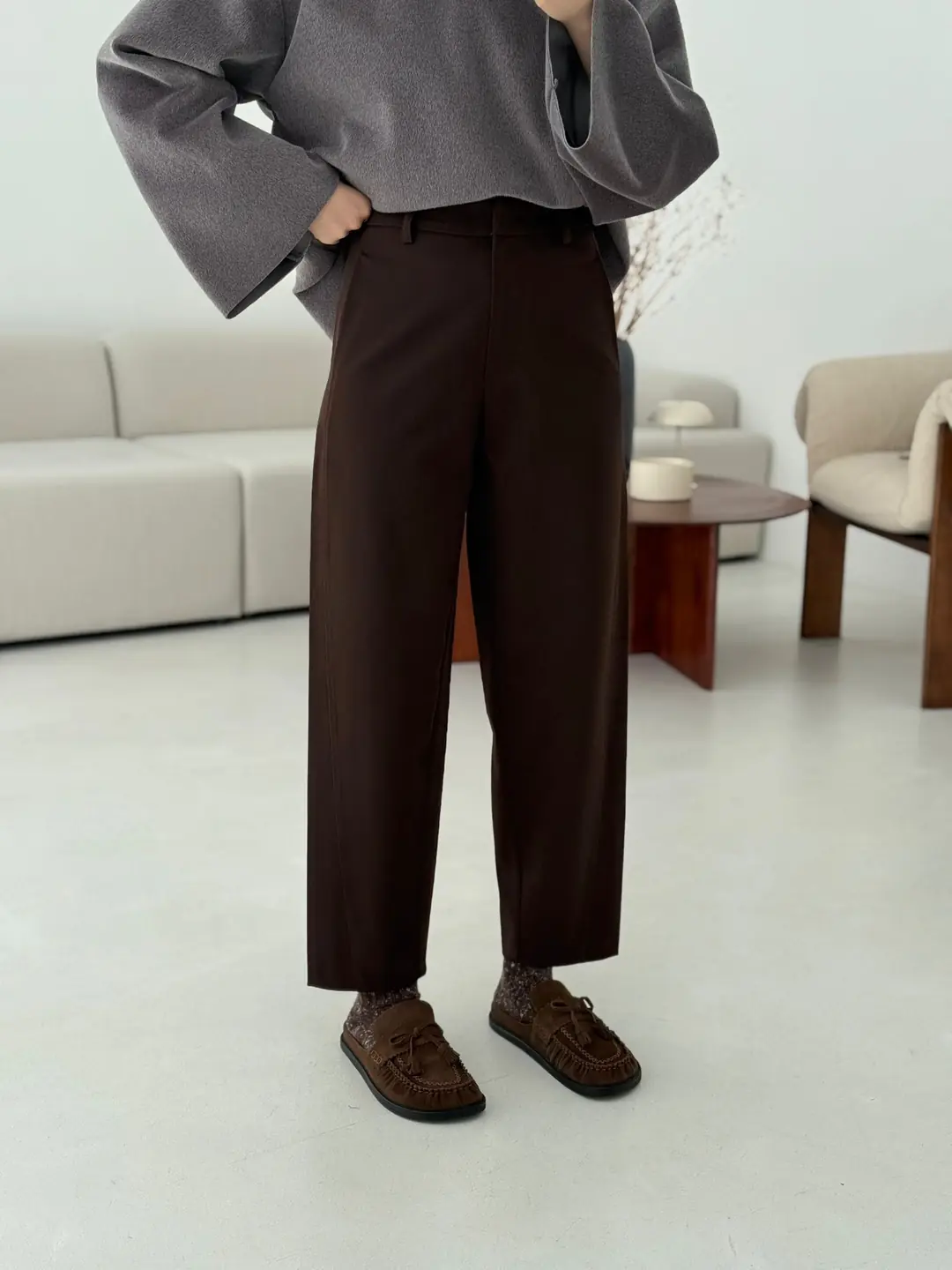 Carrot Kumaş Pantolon Kahve - Görsel 6