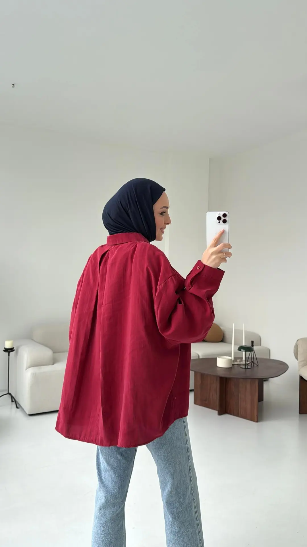 Cepli Oversize Gömlek - Görsel 4