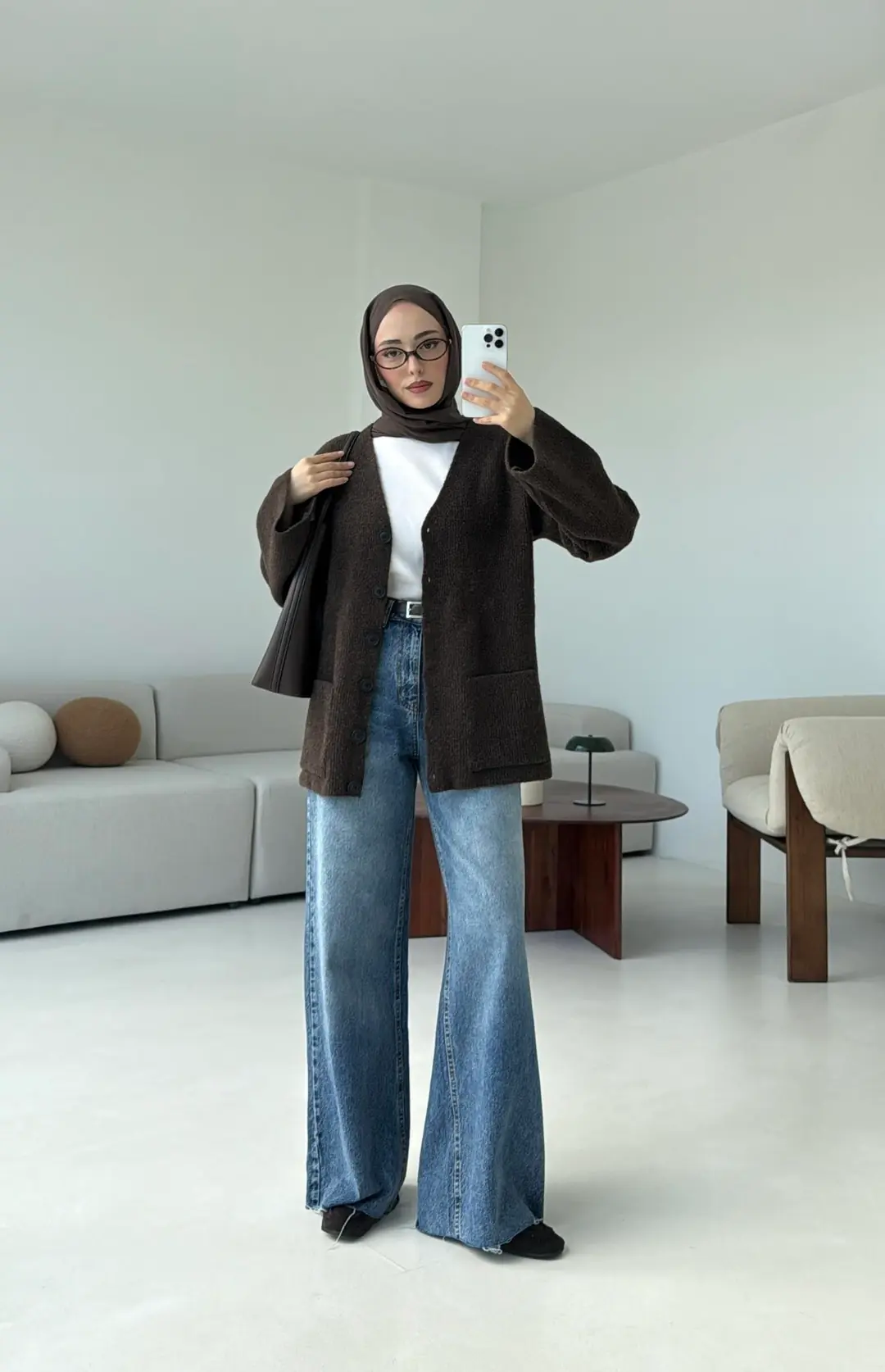 Cepli Premium Kalın Hırka Kahve - Görsel 3