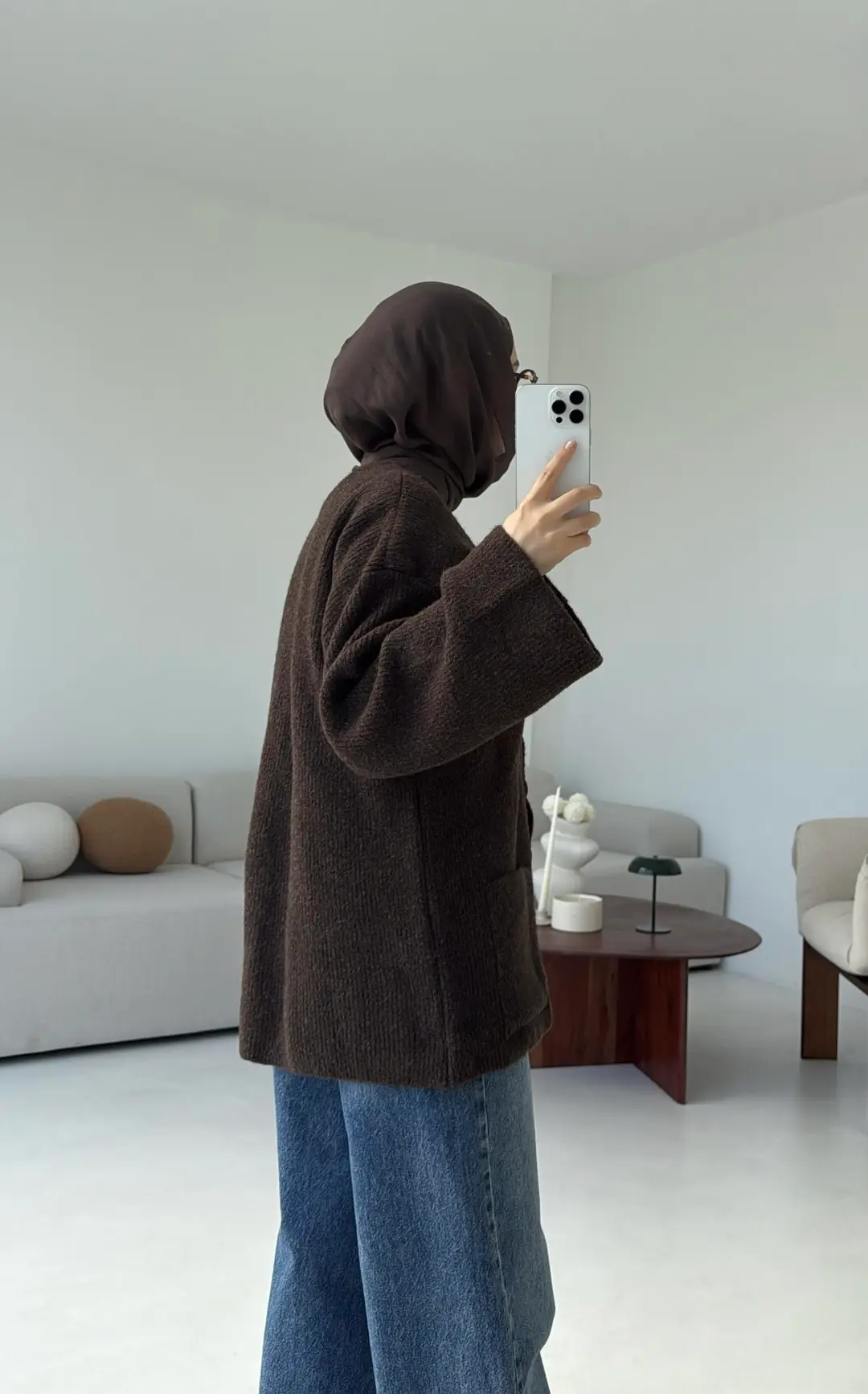 Cepli Premium Kalın Hırka Kahve - Görsel 6