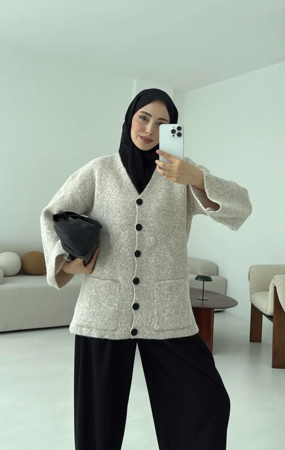 Cepli Premium Kalın Hırka Taş