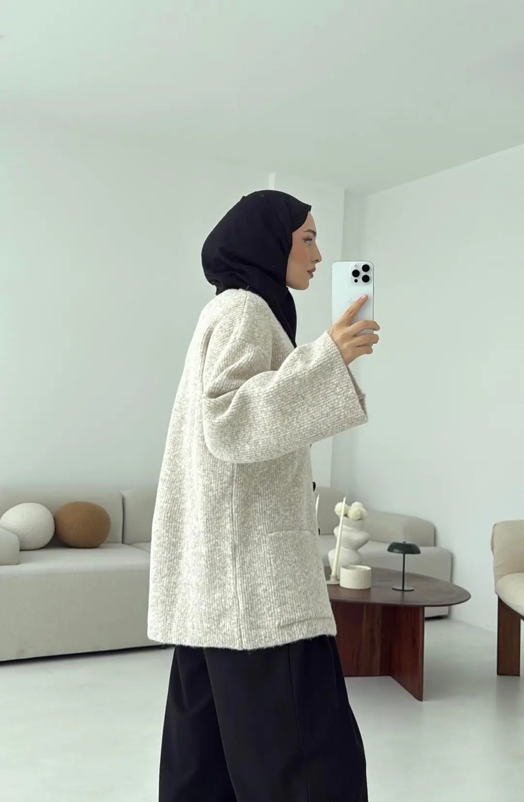 Cepli Premium Kalın Hırka Taş - Görsel 3