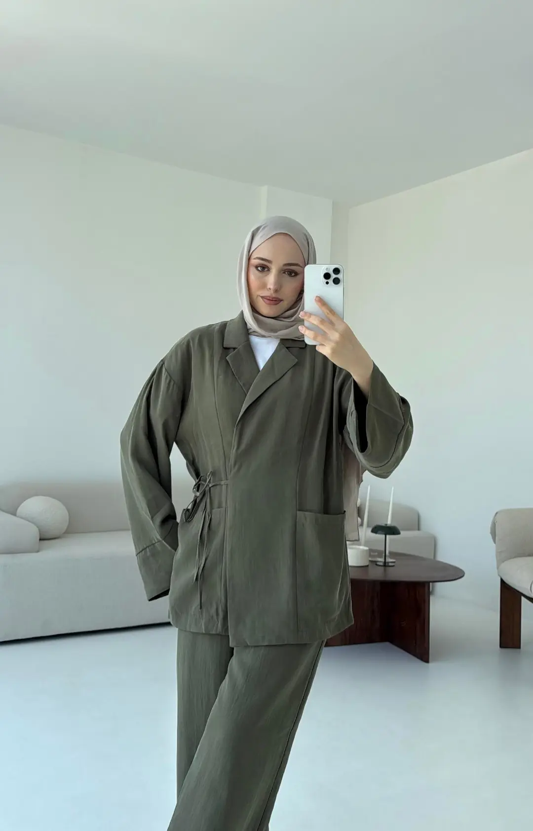 Çift Cepli Takım Haki - Görsel 2