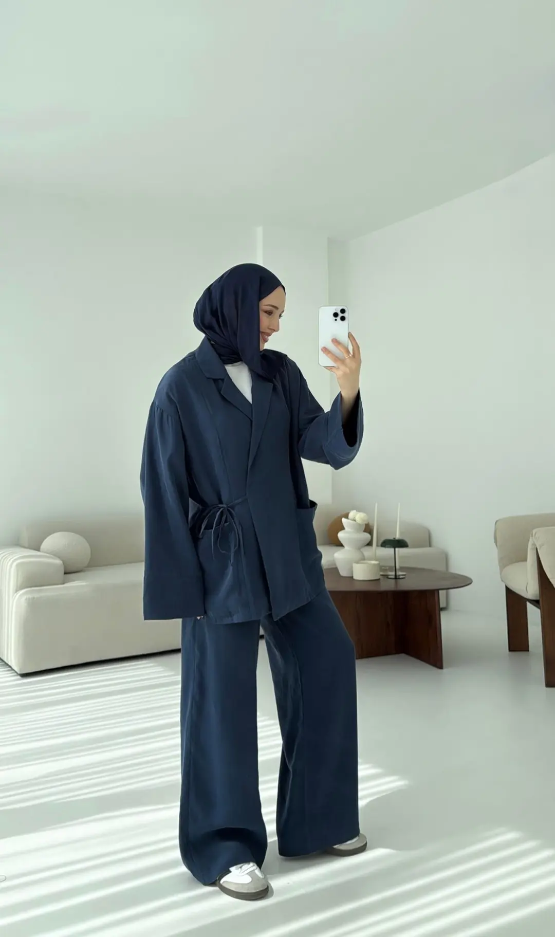 Çift Cepli Takım Lacivert - Görsel 4