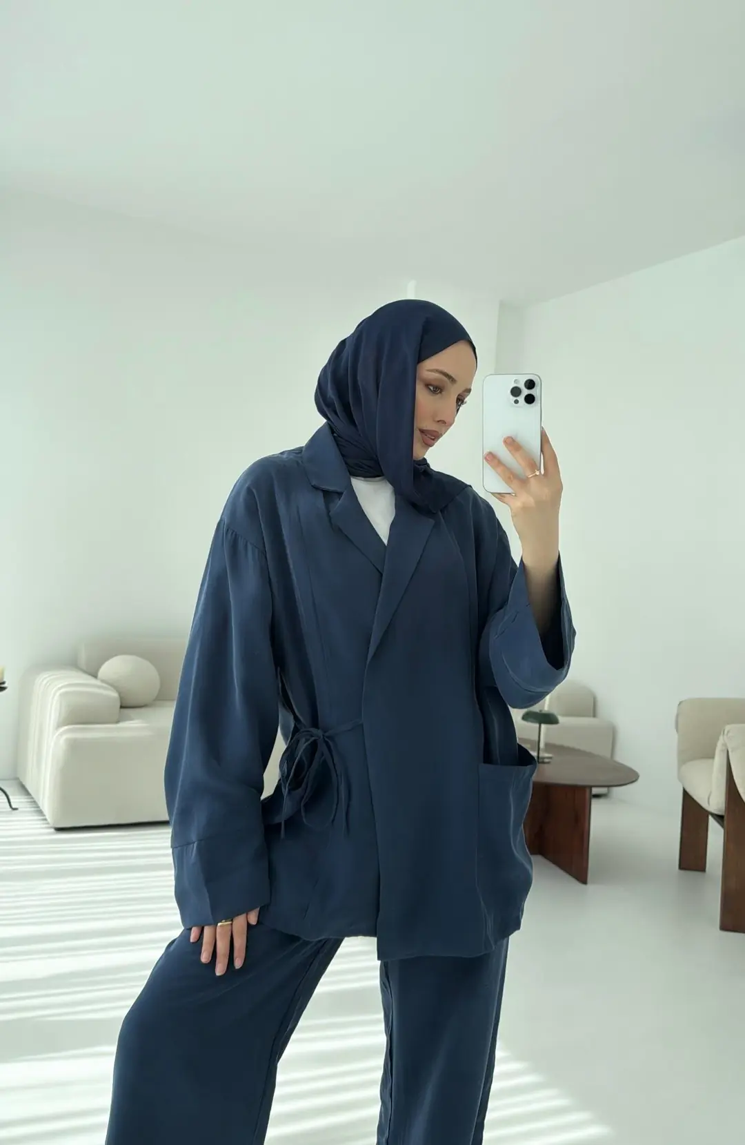 Çift Cepli Takım Lacivert - Görsel 5