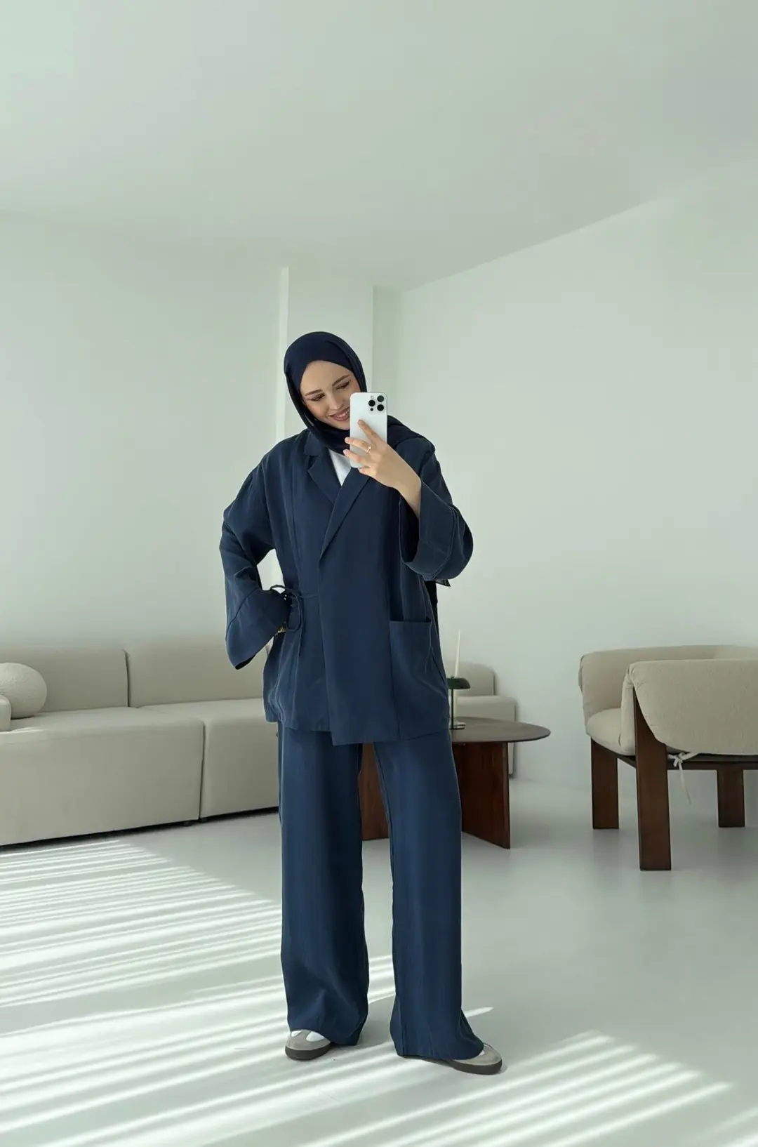 Çift Cepli Takım Lacivert - Görsel 8