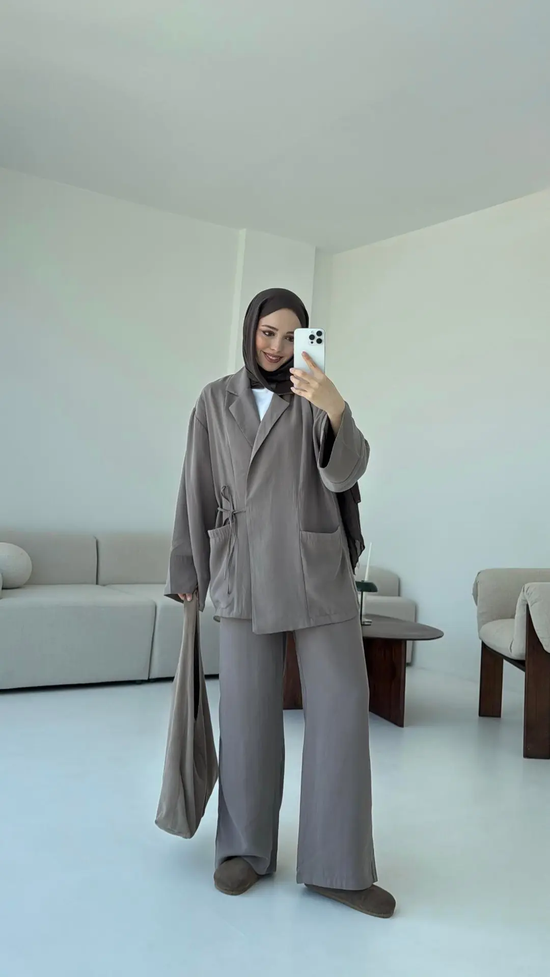 Çift Cepli Takım Vizon - Görsel 6