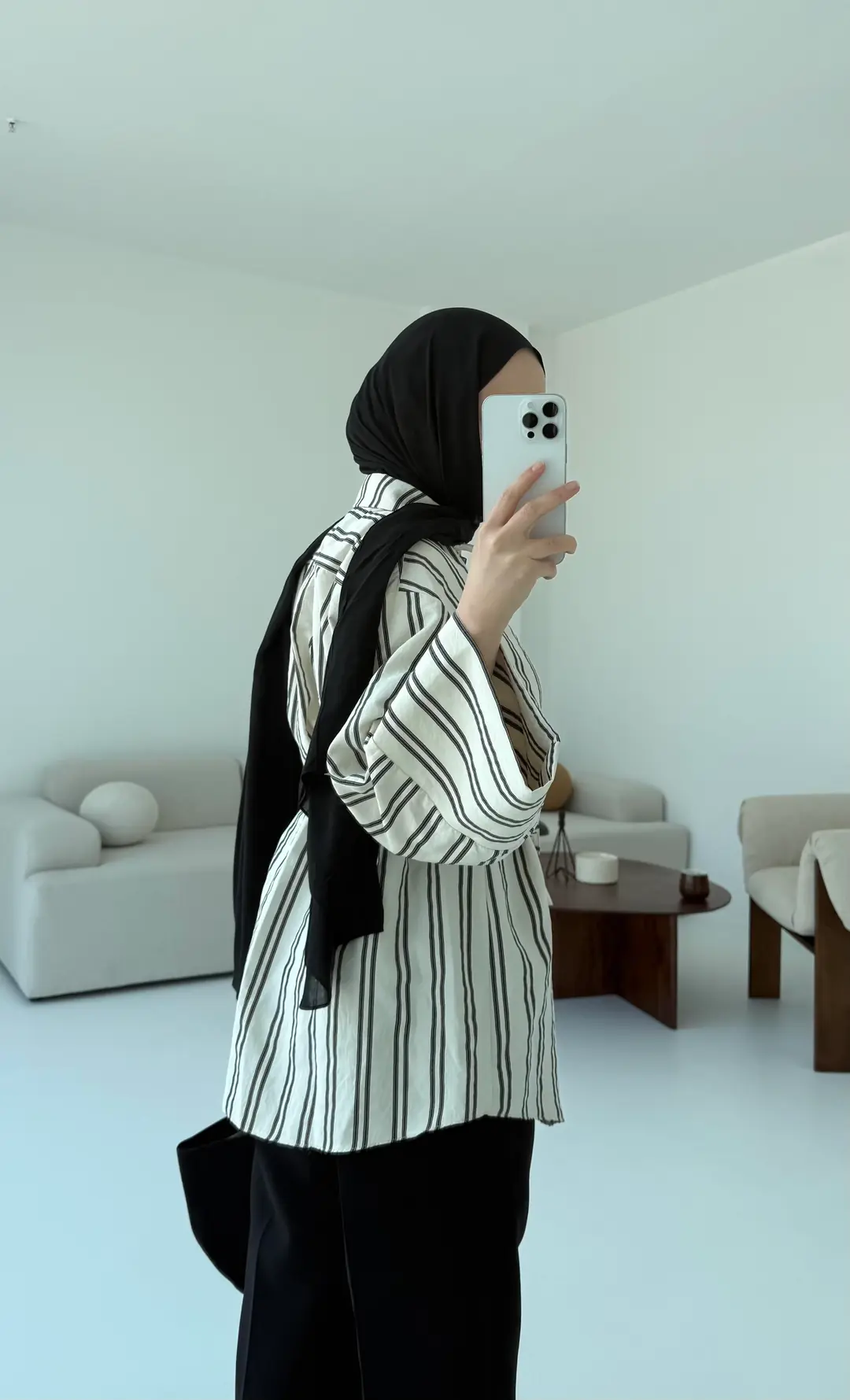 Çizgili Bağlamalı Gömlek - Görsel 5