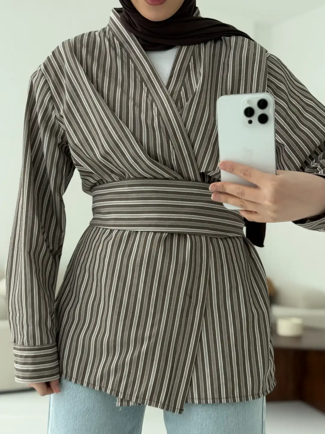 Çizgili Kimono - Görsel 5