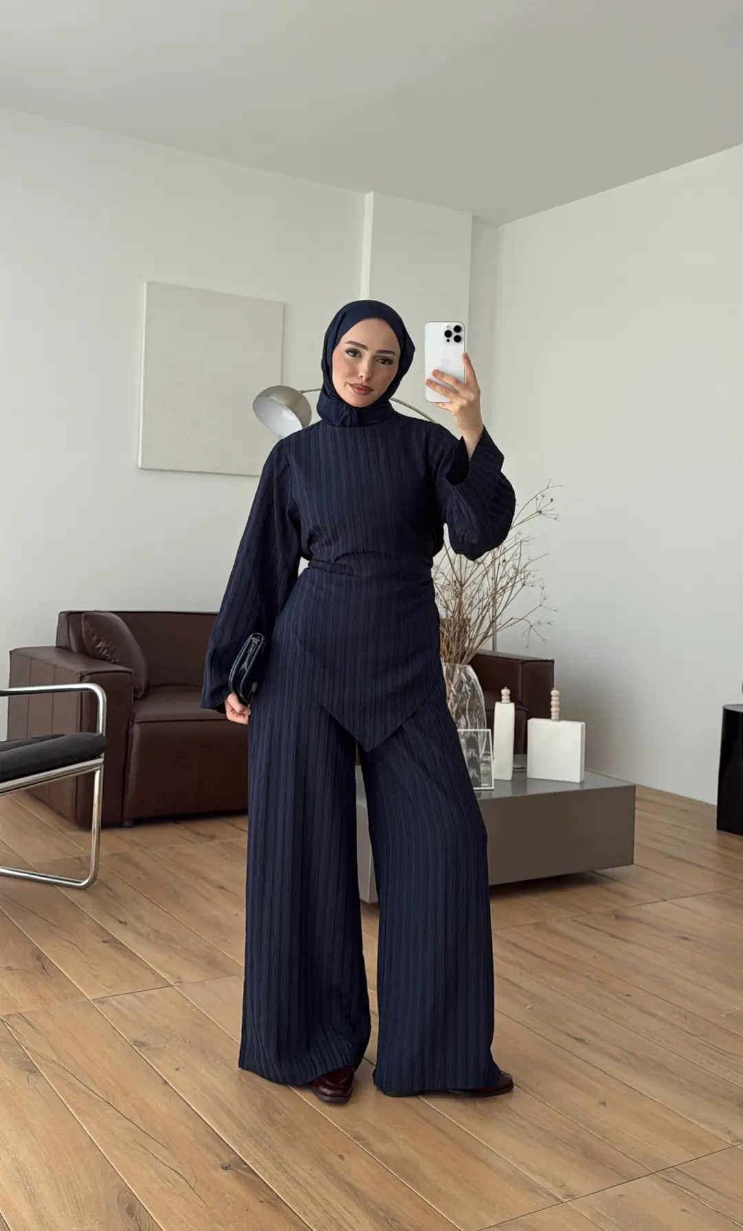 Çizgili Tunikli Takım Lacivert