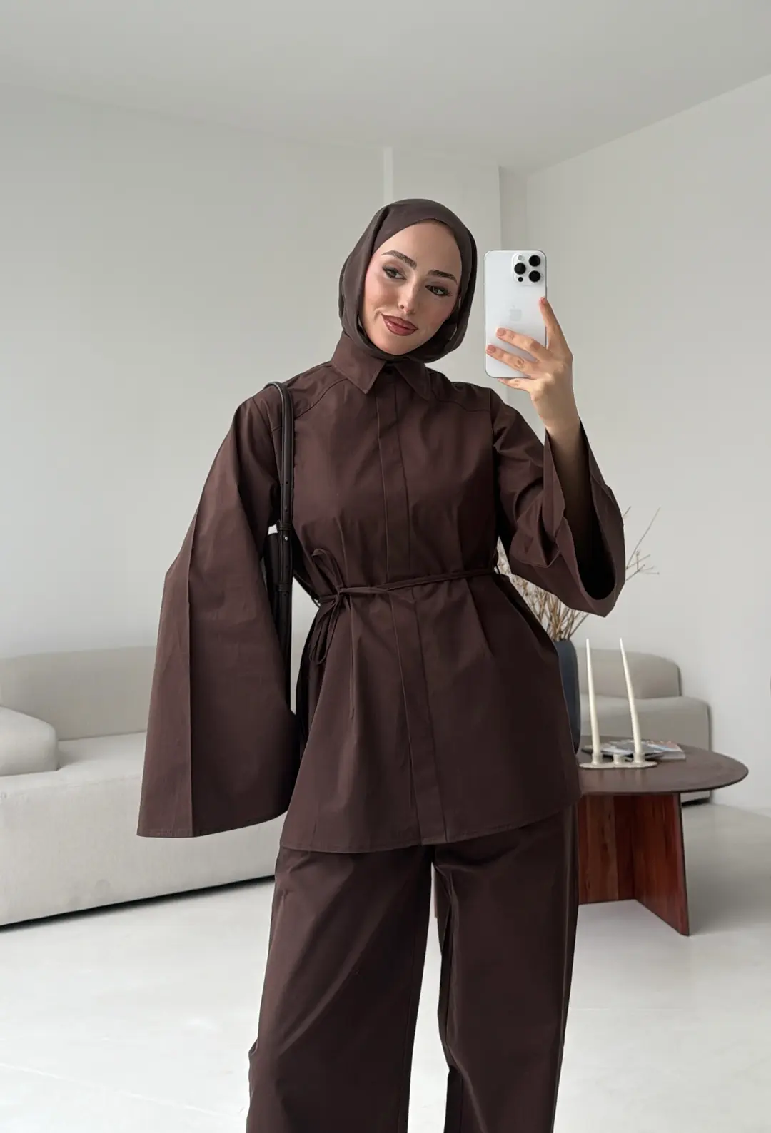 Cotton Takım Kahve - Görsel 2