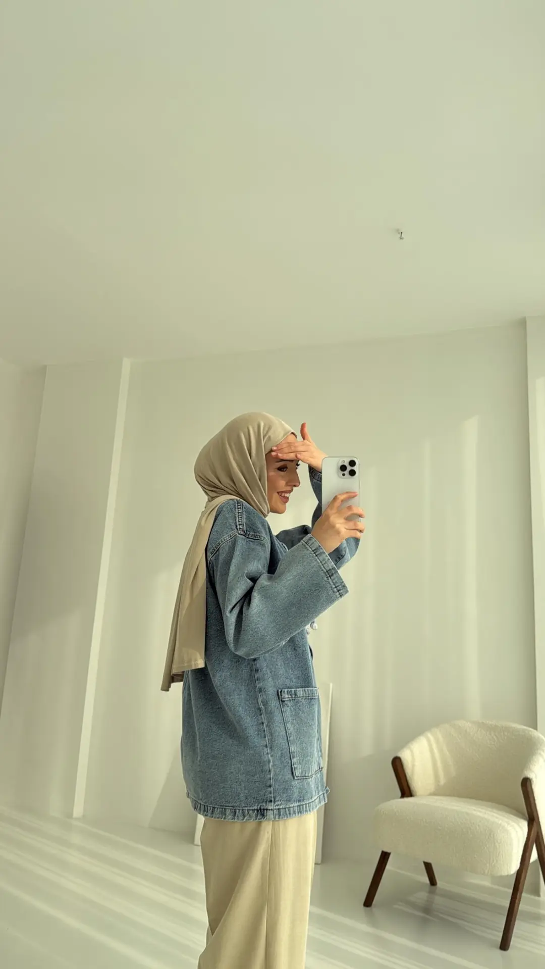 Denim Bağlamalı Ceket - Görsel 3