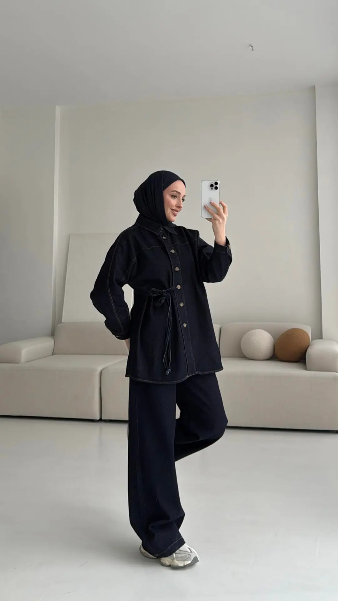 Denim Bağlamalı Takım