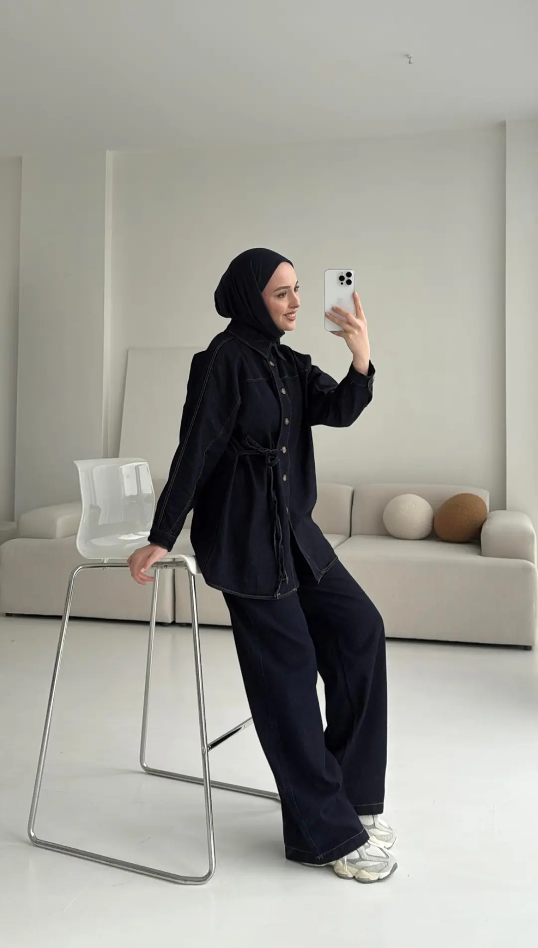 Denim Bağlamalı Takım - Görsel 2