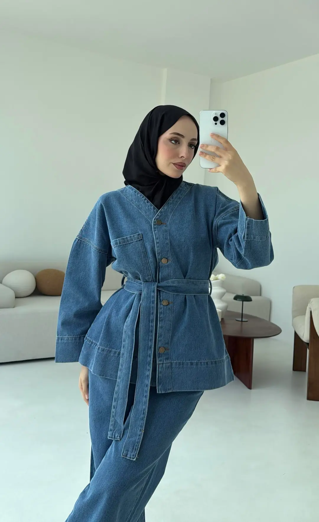 Denim Baglamalı Takım