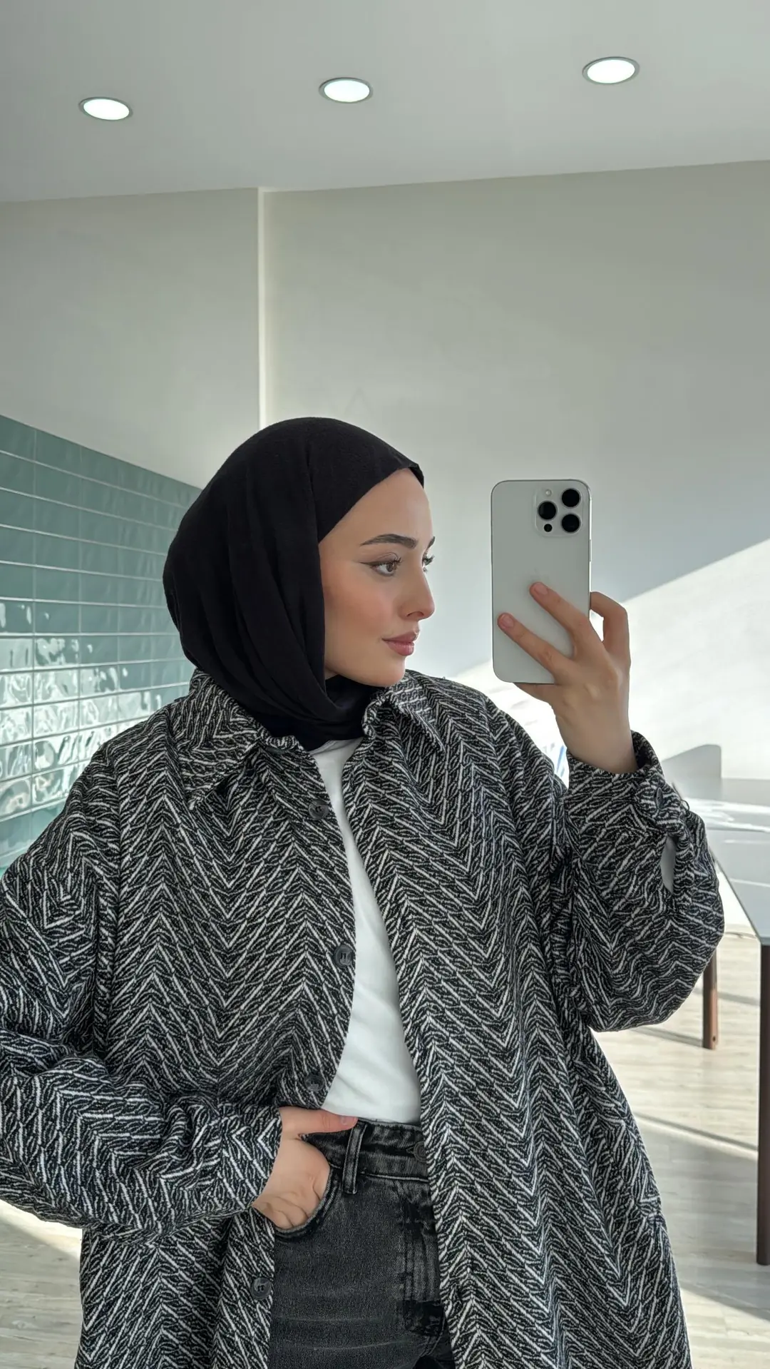 Desenli Ceket/Gömlek - Görsel 4