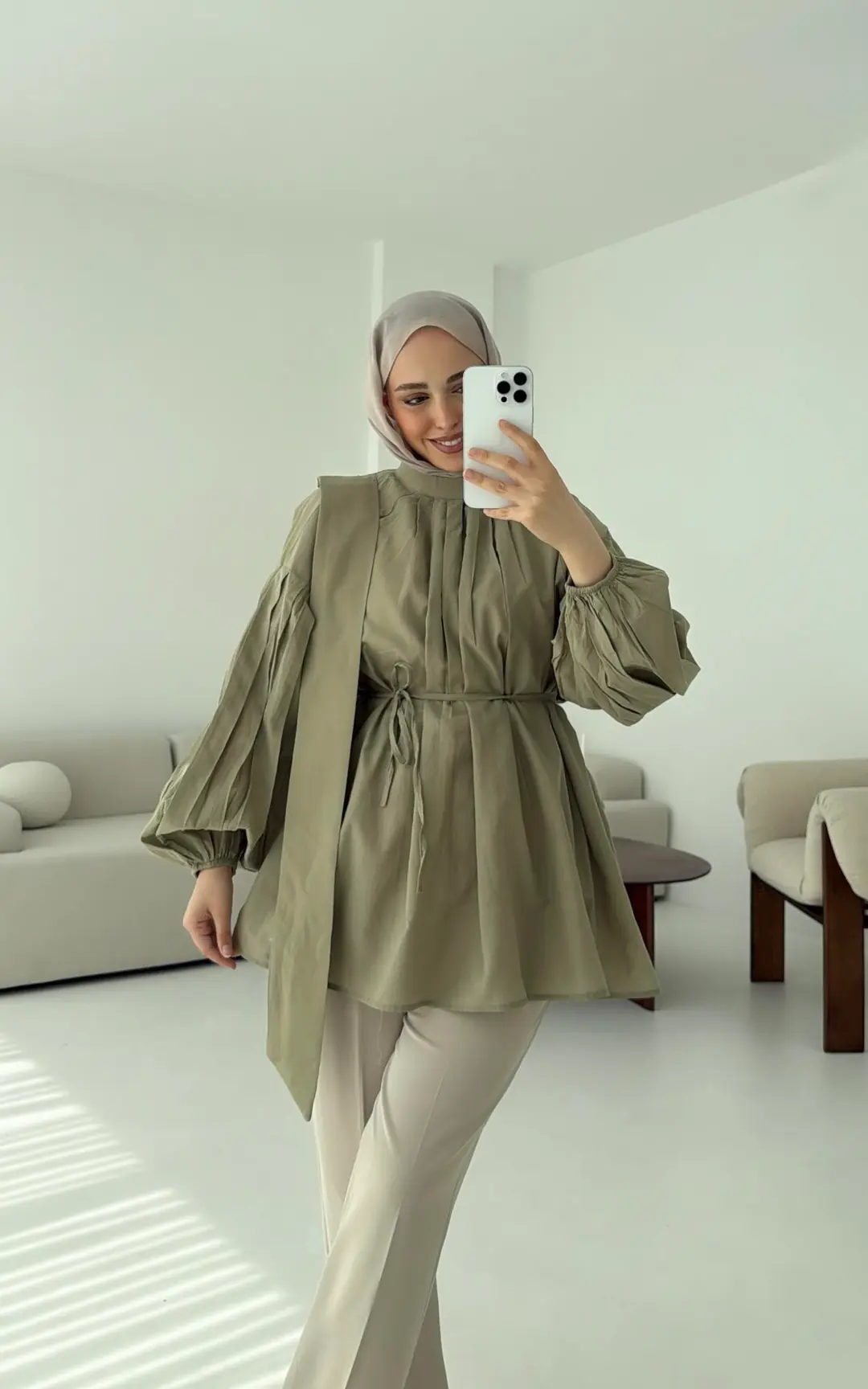 Detaylı Pens Gömlek Çağla - Görsel 3