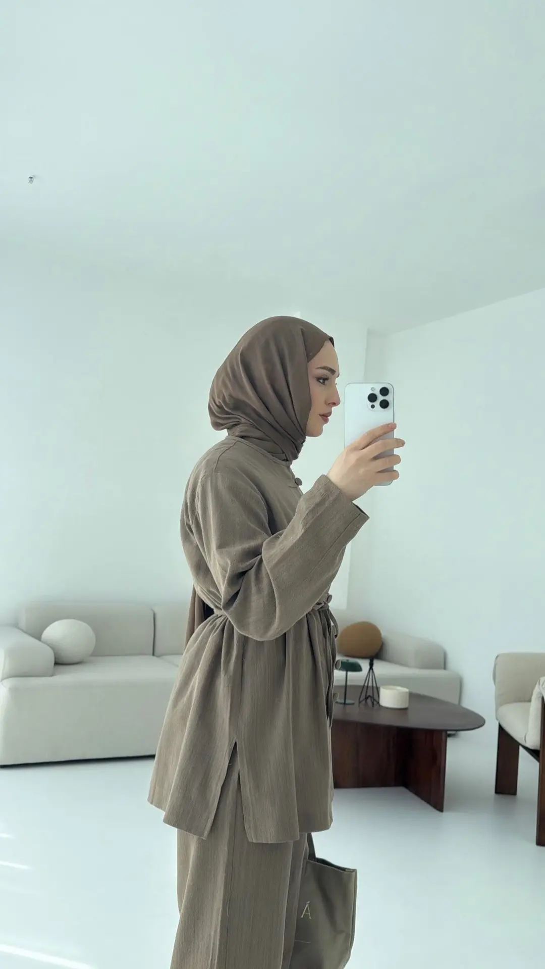 Düğme Detaylı Takım Haki - Görsel 3