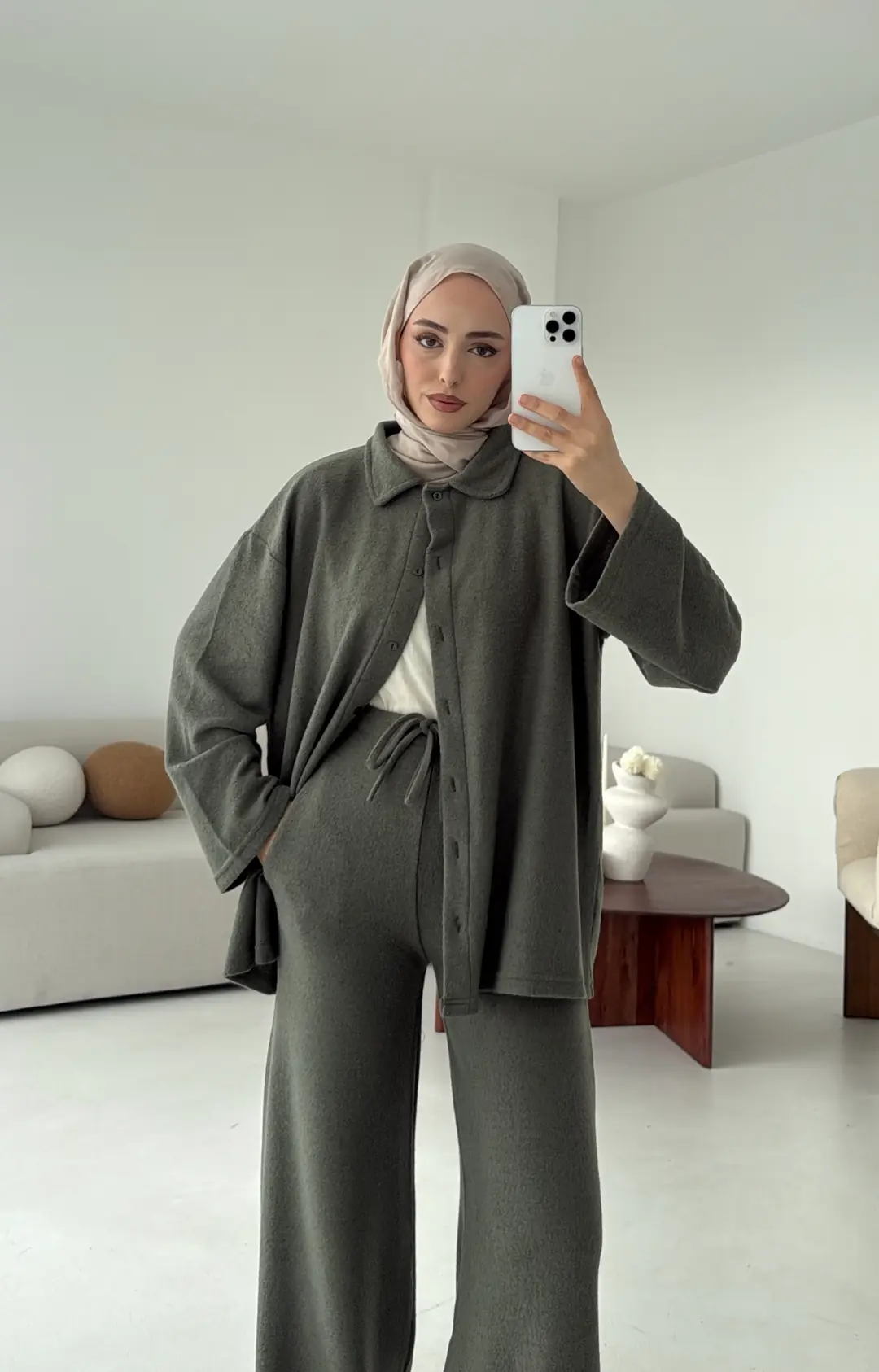 Düğmeli Süprem Takım Cagla - Görsel 6