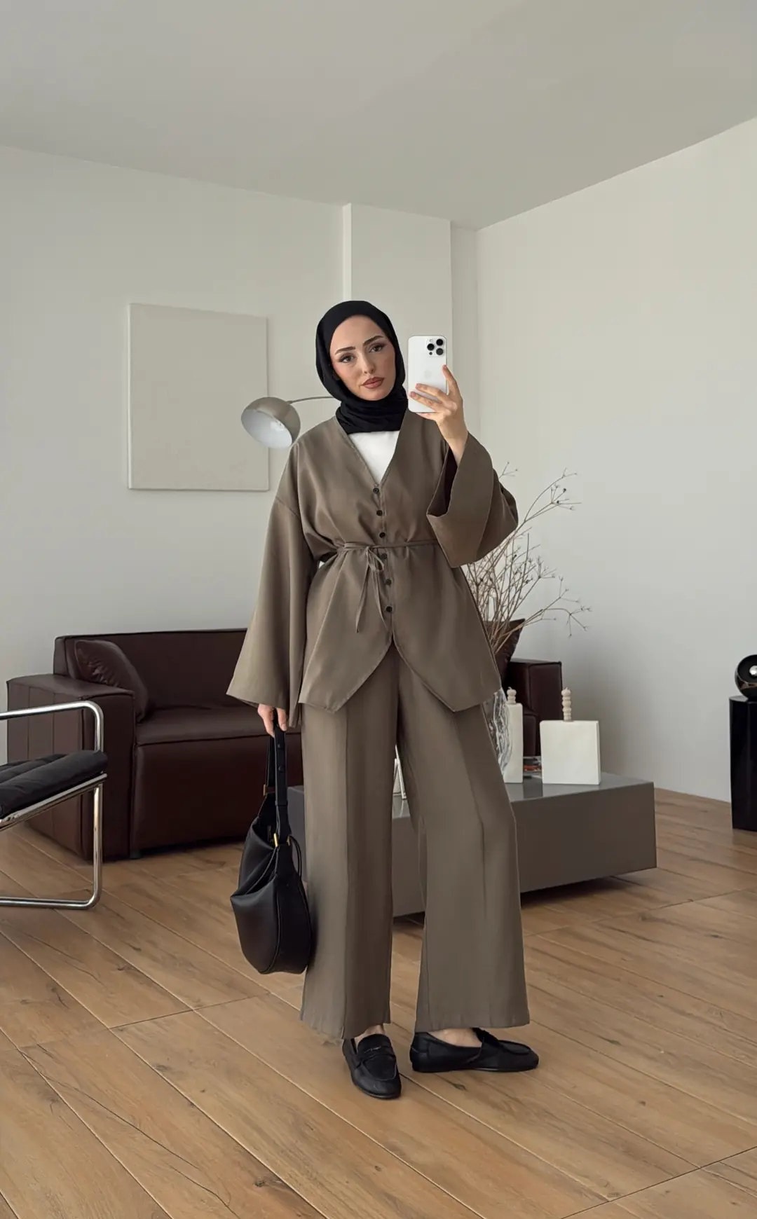 Düğmeli Takım Haki