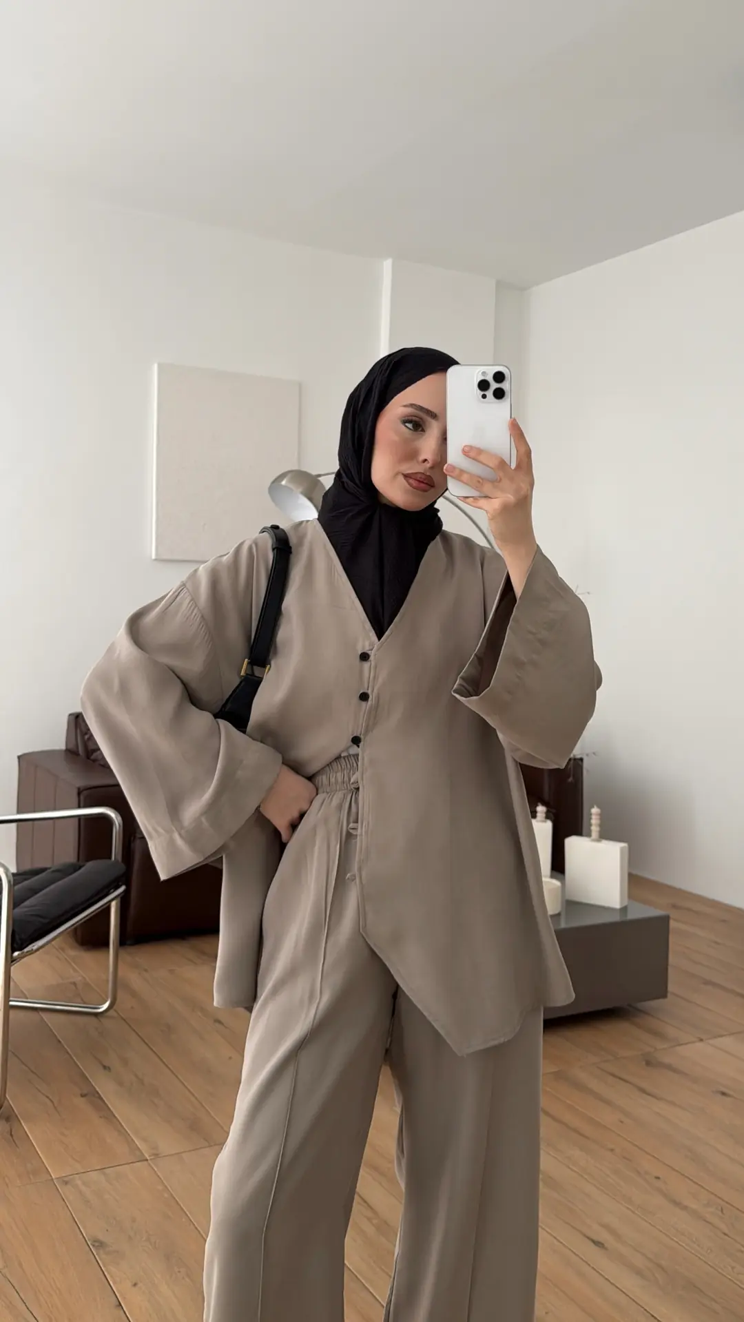 Düğmeli Takım Vizon - Görsel 5